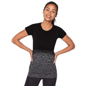 Lululemon Swiftly Tech Short Sleeve Ombre Black/Gray Women's 10